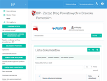 Tablet Screenshot of bip.zdp.powiatdrawski.pl