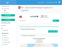Tablet Screenshot of bip.zspczaplinek.powiatdrawski.pl